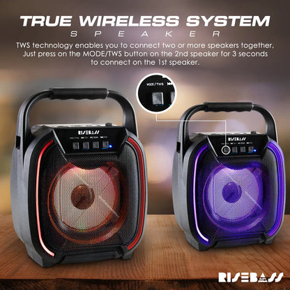 8" 600 watt Speaker - Portable Wireless Bluetooth Speaker