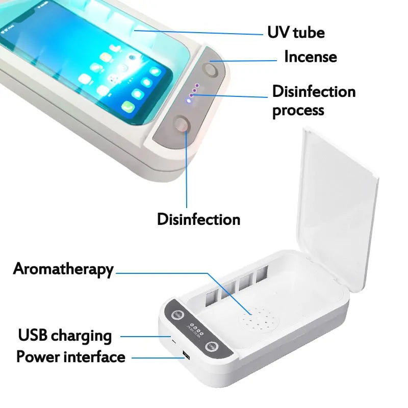 UV Light Phone Sterilizer Box Jewelry Phones Cleaner