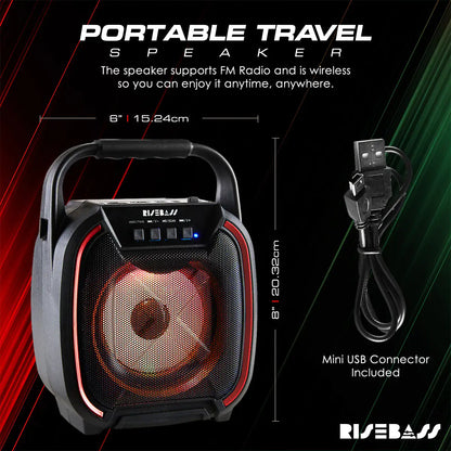 8" 600 watt Speaker - Portable Wireless Bluetooth Speaker